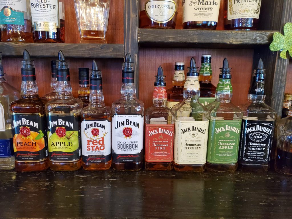 Shamrock Gatlinburg Pub Full Lineup of Jack Daniel's and Jim Beam