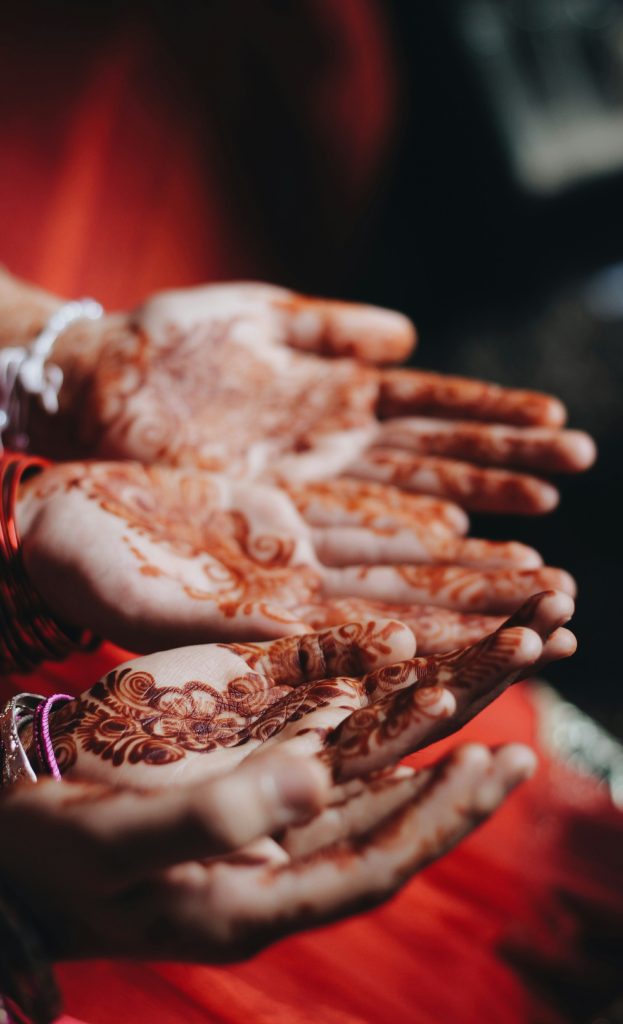 India Henna Painted Hands